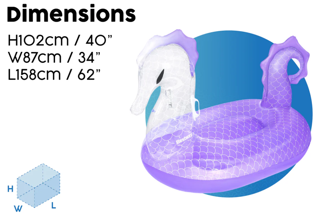 Adults & Kids Ride-On Inflatable SeaHorse