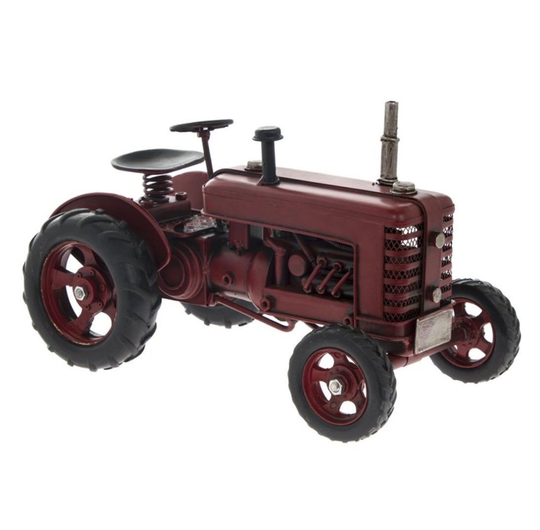 Vintage Transport- Metal Tractor (Red)